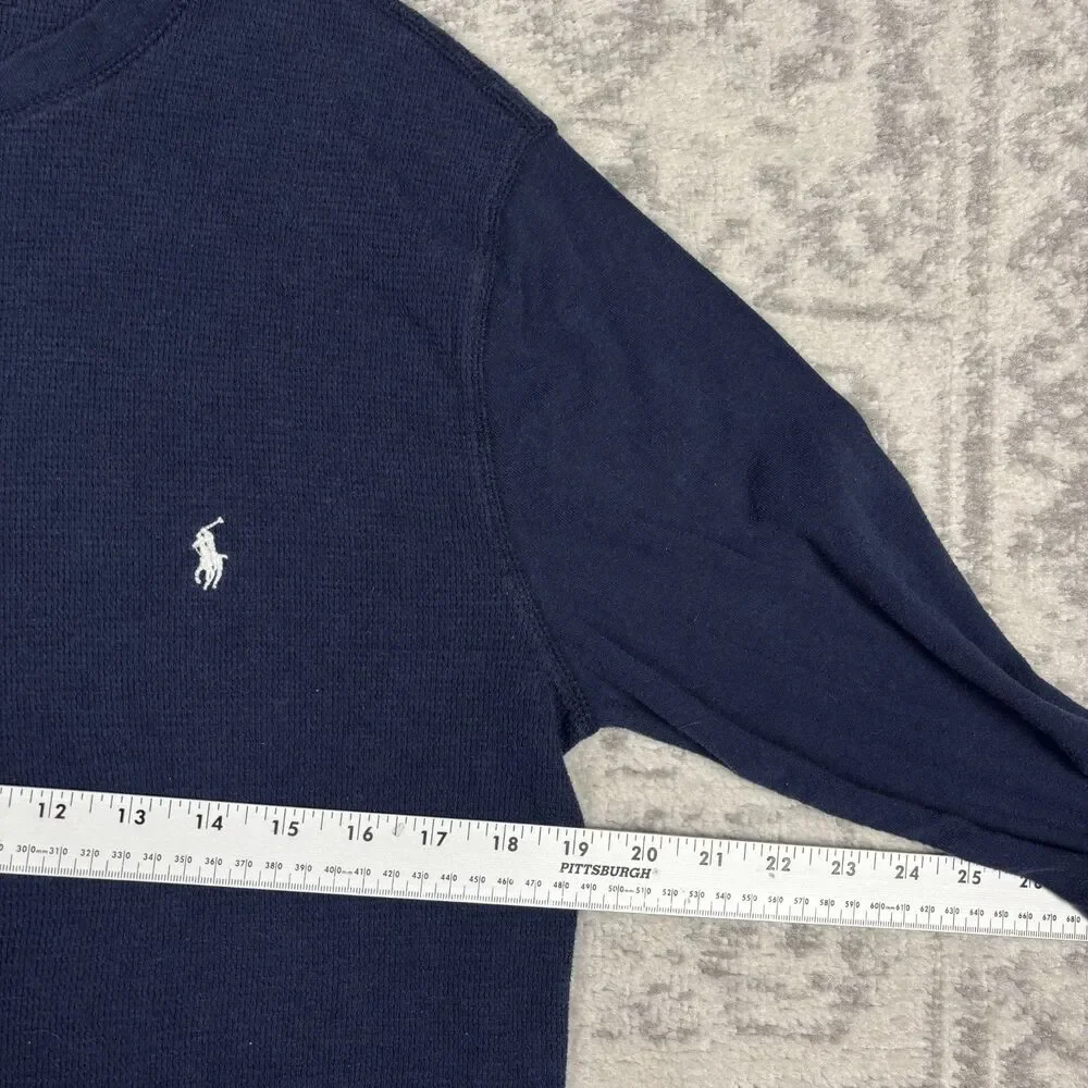 Polo Ralph Lauren Waffle Knit Thermal Long Sleeve Pony Logo Shirt Kid Size Large